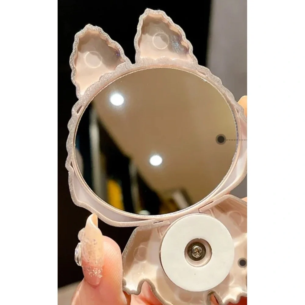 Cute Cartoon Bunny Phone Stand Mirror Foldable 360° Adjustable‎ Phone Holder